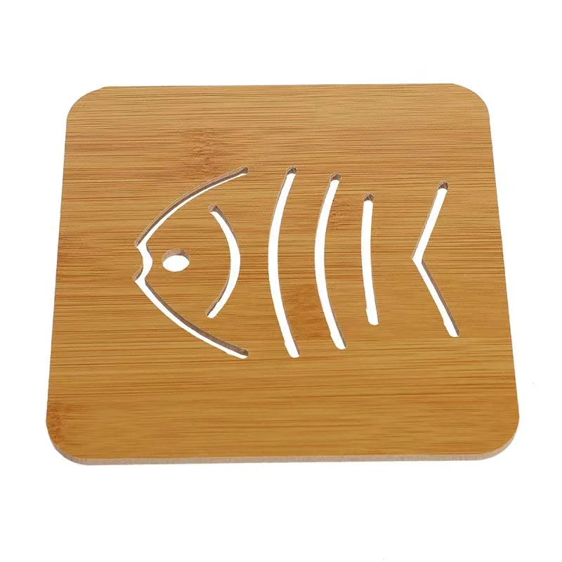 TaiLai Wooden Art Craft Trivet Mat Trivets for Hot Pots and Pans 9.5cm and 14.5cm Kitchen Wooden Trivet Mat Supplies