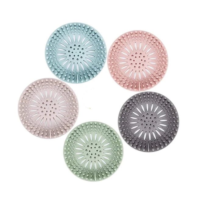 Bathroom Kitchen Bathtub Drain Catcher Durable Silicone Hair Stopper Shower Drain