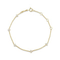 LOZRUNVE 925 Sterling Silver Gold Delicate Diamond Triple Charm Bracelet for Women Wholesale Custom Jewelry