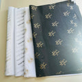 17g 49x74cm Eco Friendly Clothes Gift Packaging Wrapping Black & White Tissue Paper Sheet Silk Wax Paper for Clothes Packaging