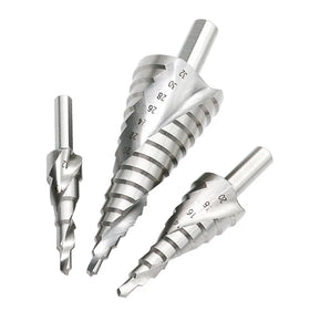 HSS Step Drill Bit 4-12mm High Speed Steel Broca Escalonada Spiral Triangle Shank Step Cone Drill Bit