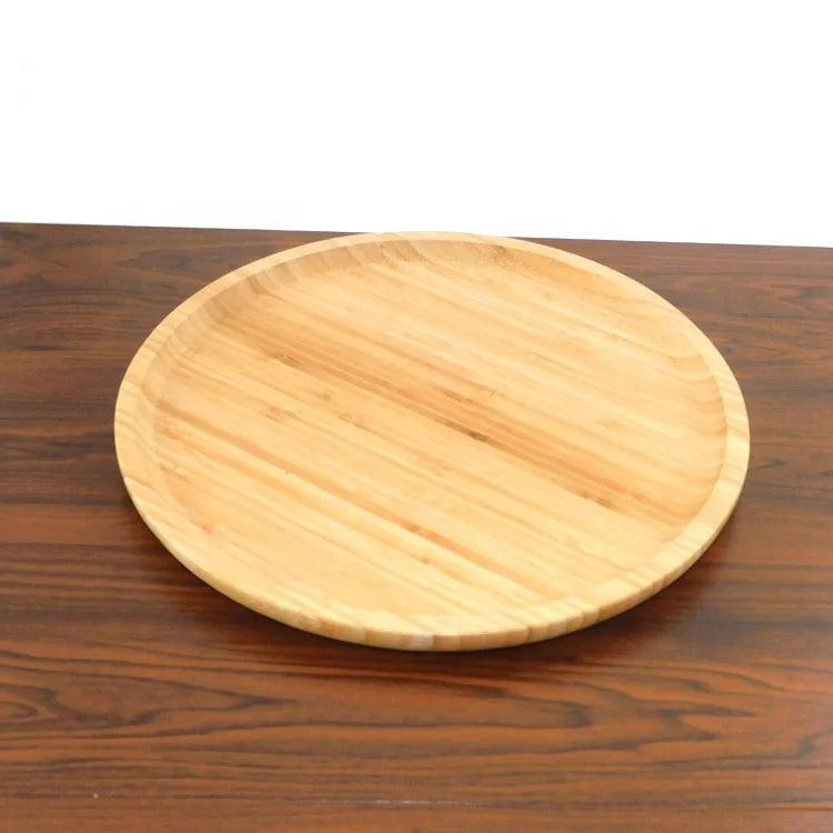 Kitchen Bamboo Food Round Breakfast Serving Tray with Special Offer