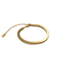 Chris April in Stock Fashion Jewelry PVD Gold Plated 316L Stainless Steel Flake Leaf Chain Bracelet for Women