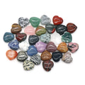 Wholesale Natural  20mm Gemstone Crystal Hearts Rose Quartz Chakra Heart Carved Crystals Mix Material Heart for Love Gift