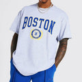 Custom Men's Heavy Cotton Oversized Streetwear Tees Plain Round Neck Screen Printing T-Shirts Knitted Fabric