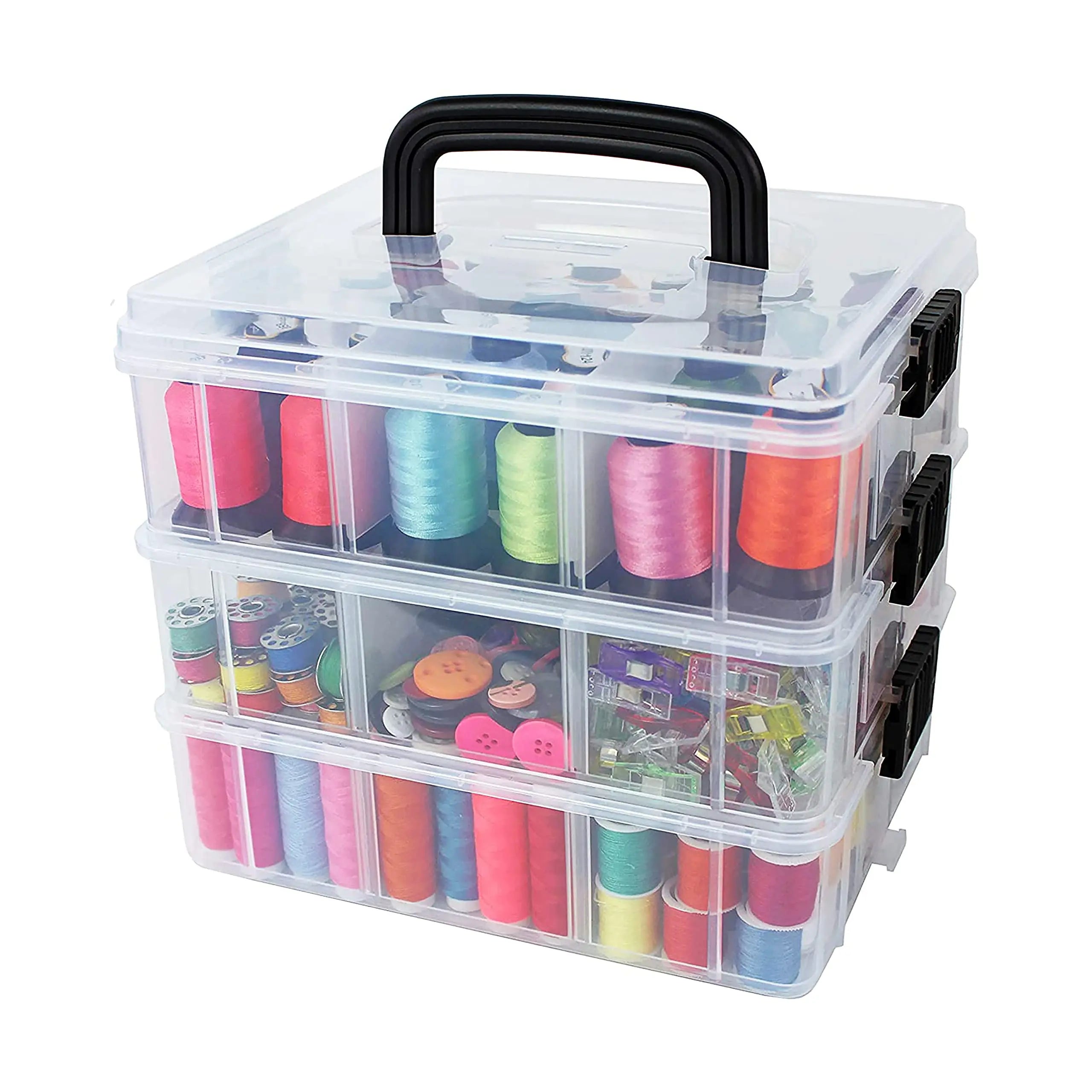 Stackable Storage Container with 18 Adjustable Compartments Craft Storage Craft Organizers and Storage Bead Box