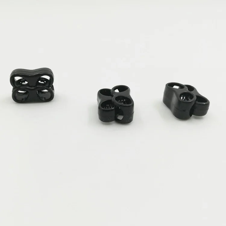 Wholesale Paracord Cord Lock Clamp 2 Hole Toggle Clip Stopper Lanyard Shoelace Cord Bag Parts Accessories