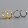 High Quality New Design 925 Sterling Silver Faceted Geometric Cubic Zirconia Stone Hoop Huggie Earrings for Women