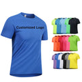 Goldtex Wholesale Men's Gym Run Quick Dry T-shirt Custom Print Plain Blank 100% Polyester Sport Formal Knitted Style