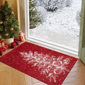 Entryway Small Washable Christmas Rug 2x3 Non-Slip Indoor Print Holiday Decor Area Carpet Doormat for Bedside Sink