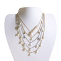 JUSNOVA Ladies Necklace 18K Gold-Plated Brass & Stainless Steel Fine Chain with Lobster Clasp Elegant Link Chain Necklace