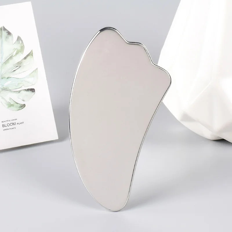 HZ Original Factory Jade Roller for Agate Flourite Heart Shape Guasha Tool Stainless Steel Gua Sha Tools