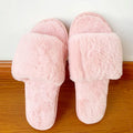 2024 New Style Women's Fluffy for Slippers Popular Fashion One Strap Thick Bottom Plush Soft Anti-Slippery MegaBDM