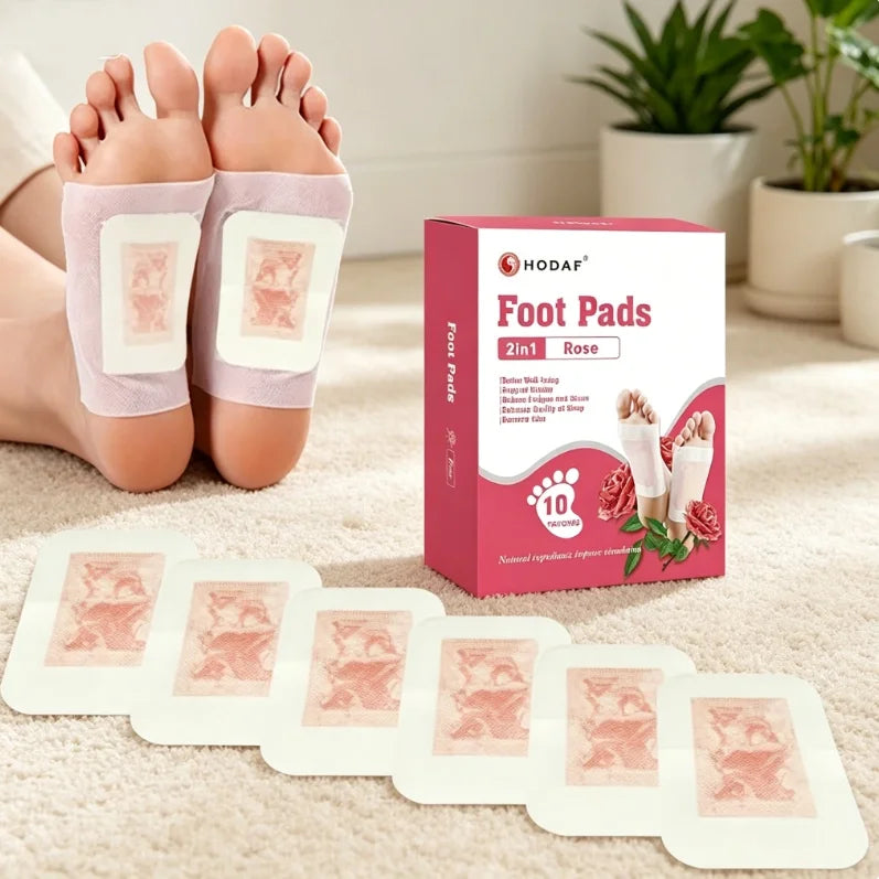 Herbal Detox Foot Pads Natural Bamboo Vinegar Foot Patches with Private Label Service for Sleep Improvement Relaxation MegaBDM
