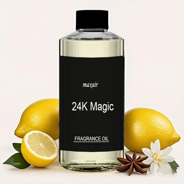 24K Magic500ml Hotel Collection Lemon Jasmine Cocoa Wood Musk Fragrance Oil