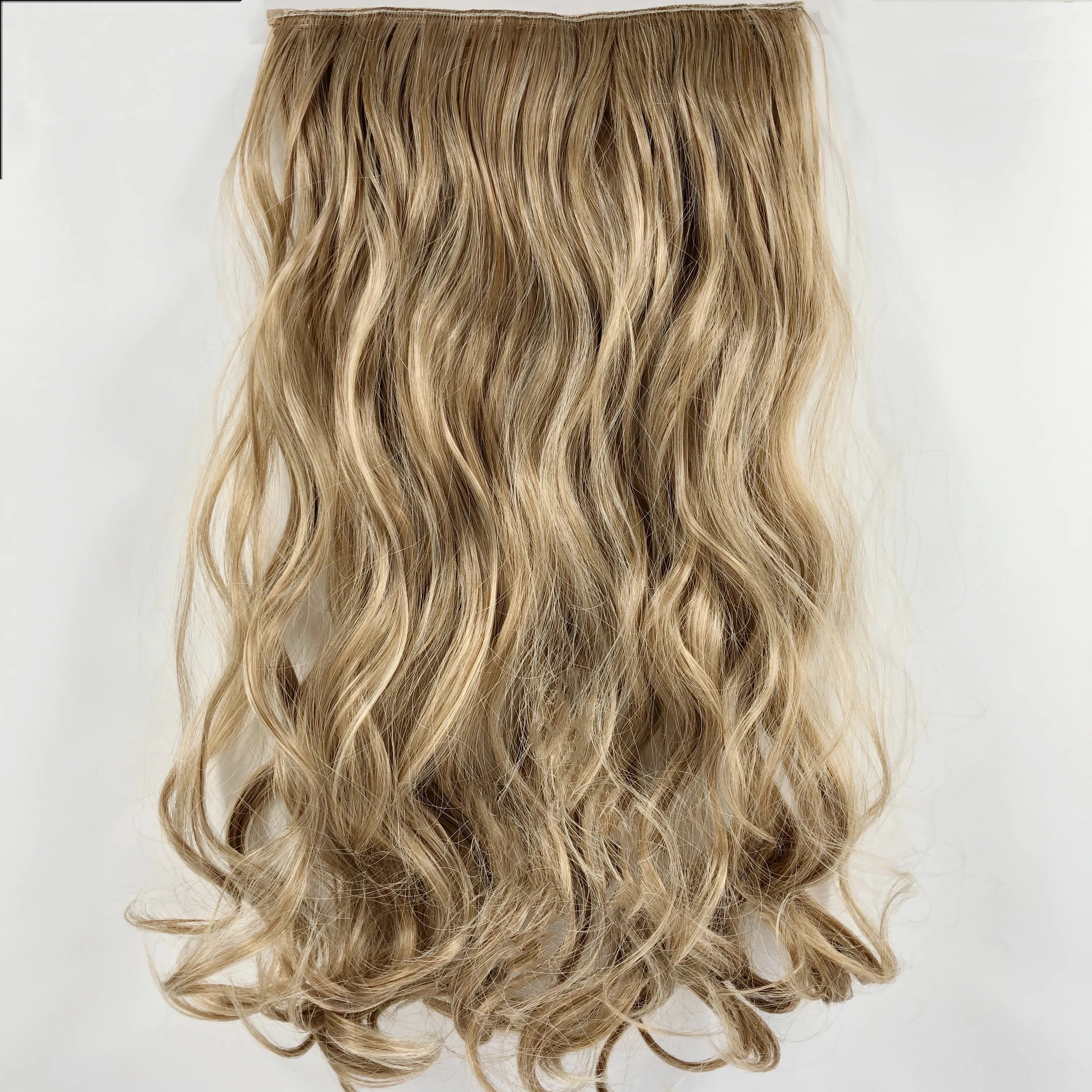 High Temperature Fiber Kinky Curly Highlight 4clips on 1pc 100g 20inch Synthetic Clip in Hair Extensions