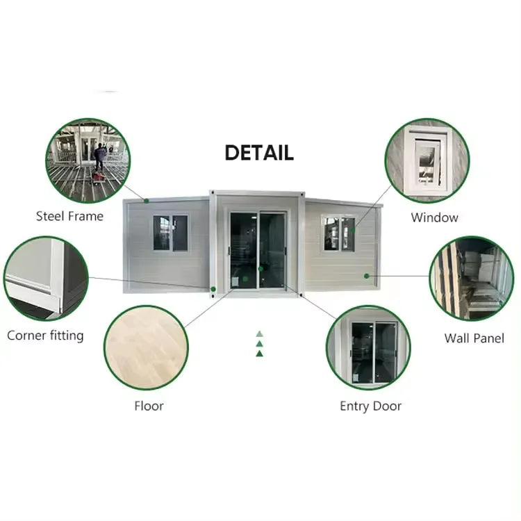 Outdoor Luxury 3 Bedroom Prefabricated Expandable Steel Container House with 40ft Shipping Capacity for Villa Use MegaBDM