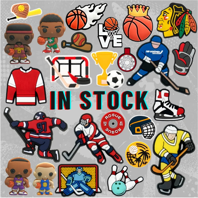 Trending Products 2024 Sport Charm Shoe Accessories Wholesale Basketball Football Soccer Pvc Charm Shoe Decoration Bag Charm