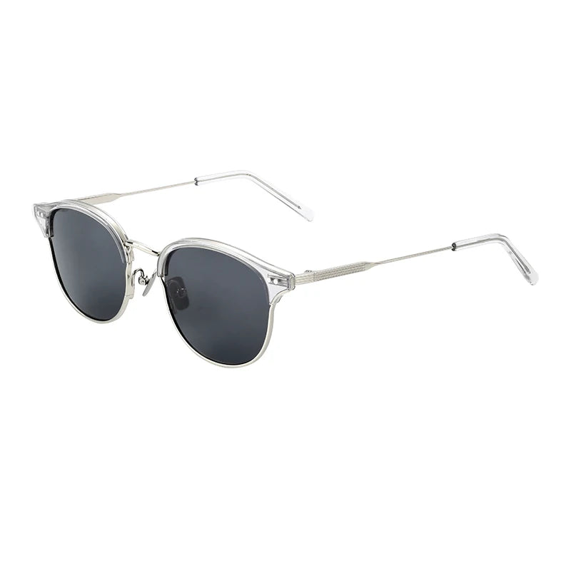 Luxury Vintage Polarized Gray Acetate Frame Sunglasses Anti-glare Unisex Driving Glasses