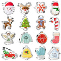 YJ Wonderful Custom 12-Piece Christmas Biscuit Cutters Snowman and Christmas Tree Gingerbread Man Cartoon Mold for Cookies