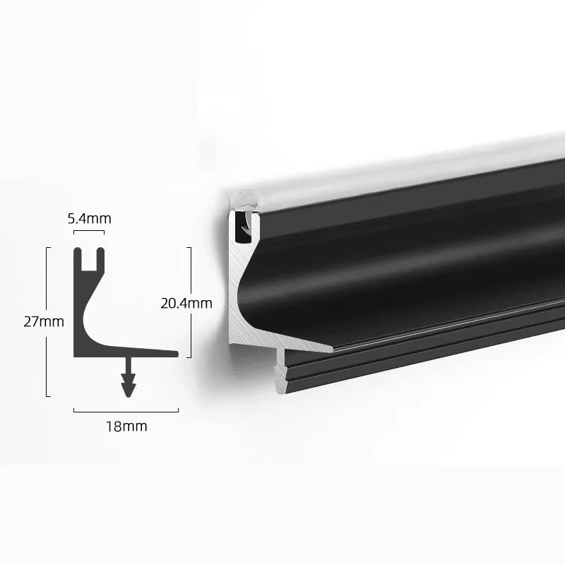 Invisible Cabinet U-shaped groove Handle Aluminum Alloy Profile Aluminum Kitchen Cabinet Door Aluminum Profile