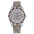 Dropshipping Unisex Fashion Luxury Diamond Analog Quartz Watch Alloy 43mm Rhinestone 20mm Mineral Glass Stainless Steel Folding