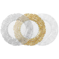 Luxury Custom Eco-Friendly Glass Charger Plates Bulk Wholesale Available Silver Transparent Colors for Dining Weddings Dinners