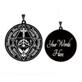 Black Archangel Guardian Angel Reiaiel Saeiah Leratel Haaiah Nithaiah Haiviah Melahel Talisman Stainless Steel Pendant Necklace