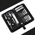 Luxury Pedicure Set 12 in 1 Travel Manicure Set Men Nail Grooming Kit With Zipper Bag