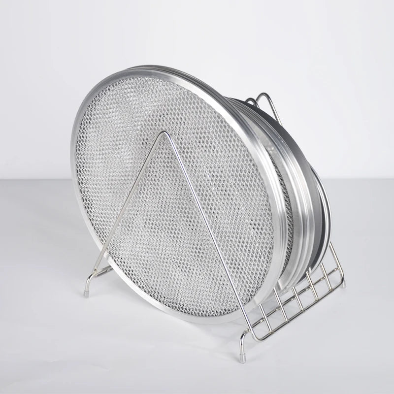 Pizza Pans Rack Stainless Steel Bakeware Holder Pizza Plates Tray Cutting Board Dish Rack Storage Stand Kitchen Tools