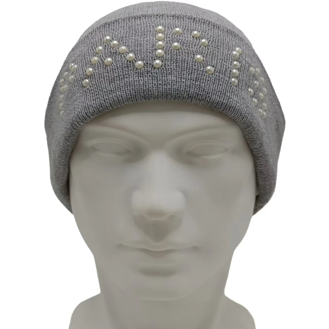 Wholesale OEM Keep Warm Pearl Logo Knitted Beanies Hiking Hats Designed for Travel Use