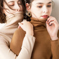 Women Elegant Wool Cashmere Turtleneck T Shirt Autumn Vintage Harajuku Long Sleeve Slim Knitted Bottoming Korean Fashion Sweater