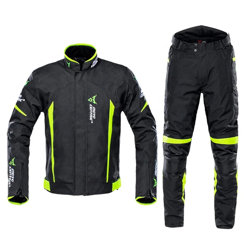 Motorcycle Suit 7 Pcs Protective Pads Motocross Jacket Pants Reflective Waterproof Flame-Retardant Eco-Friendly Cotton Winter MegaBDM
