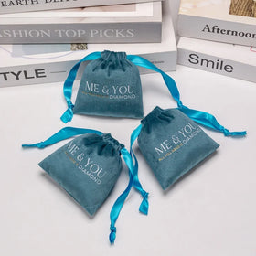 Recyclable Plush Velvet Drawstring Dust Bag for Gift Soft Luxury Flannel Jewelry Packaging Velvet Pouch for Gift Box