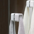 HelloWorld Towel Holder Organizer Accessories Kitchen Towel Holder Rack Wall Mount Home Wash Cloth Clip Rack Bathroom