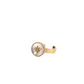 Custom Luxury Adjustable Ring Stainless Steel  Shell Round Rings for Women