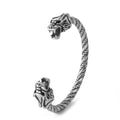 Vintage Jewelry Wholesale Stainless Steel Mens Armring Wristband Norse Historical Jewelry Viking Wolf Bangle Bracelet Jewelry