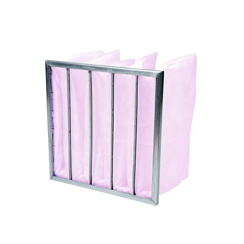High Performance Big Dust Holding Capacity Synthetic Medium Efficiency F5 F6 F7 F8 Bag Pocket Filter