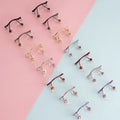 Rimless Metal Bracket Spectacle Prescription Glasses Nose Bridge Single Hole Myopia Glasses Frame Accessories Cross Bridge