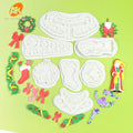 AK Christmas Cake Decoration Silicon Molds Silicone Fondant Chocolate Moulds for Clay Cake Decorating Sugarcraft Pastry Baking