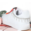 Fashion Shoe Chains Silver Metal Crystal Shoe Chain Sneaker Shoe Decoration Sneaker Chain