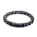 KALEN 316 Stainless Steel 22CM Brushed Box Link Chain Bracelets for Men