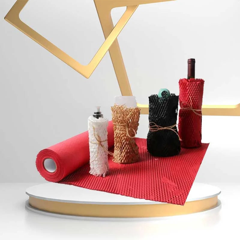 Biodegradable Eco-friendly Filling Buffer Protective Packaging Roll Cushioning Kraft Honeycomb Paper for Photo Frame Recyclable