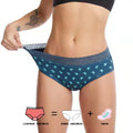 Evenyoung Cotton Quick Dry Women Lace Waistband Period Panties Printed Reusable Stain Free Leak Proof Menstrual Underwear