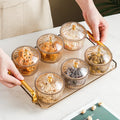 Hot Selling Nordic Dried Fruit Plate Snack Plate Snack Check Heart Divided Tray Transparent Round Fruit Plate with Cover