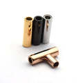 High Quality Stainless Steel Cylindrical Clasp DIY Connection Buckle Jewelry Findings for Round Cord Bracelet Making