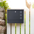 Wholesale Customized Waterproof Anti-Theft Home Metallic Wall Concealment Mailbox with Key Lock Black 10L Capacity Powder Coated