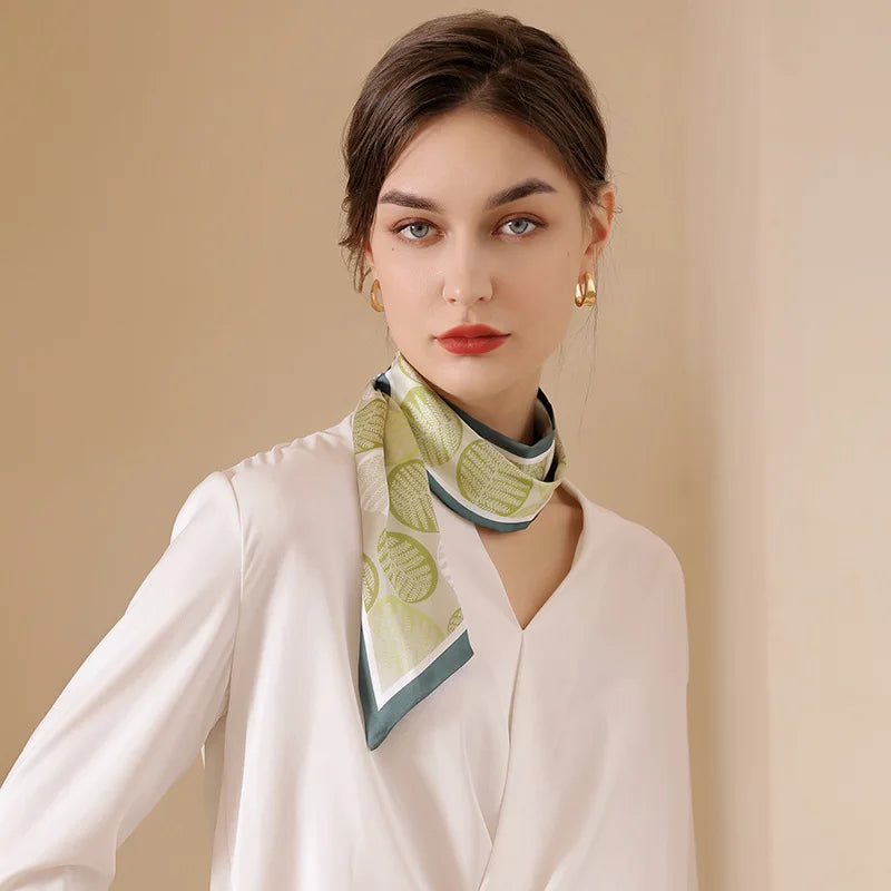 GLS014 Wholesale Custom Printed Silk Designer Silk Scarves Digital Printed Printing Women Silk  Scarf