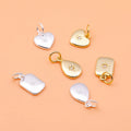 Fashion 925 Sterling Silver CZ Zircon Engrave Star Heart Charm Pendant for Bracelet Necklace Making