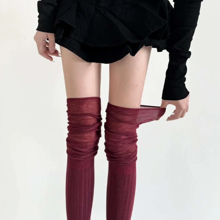 New Arrival Women's Thin Slouch Socks with Lace for Summer Sexy Style Ins Long Stocking Wholesales Socks